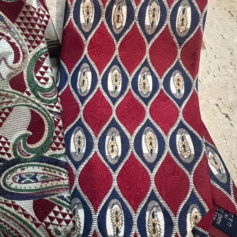 Jos. A. Bank Premier Collection- 5 Tie Lot- 100% Silk Made in USA